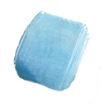 organza ribbon 40mm blue (1m) - lente41
