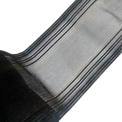 organza ribbon 70mm black (1m) - lente45