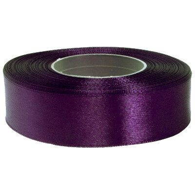 satin ribbon 25mm d.violet (1m) - lente-25mm8123