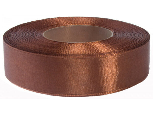 satin ribbon 25mm brown (1m) - lente-25mm8132