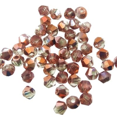 (Latviski) pērle konuss slīpēta 2mm (50gab) Crystal Sunset