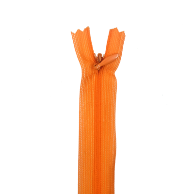 zipper hidden 20cm light orange - zip_20-gor