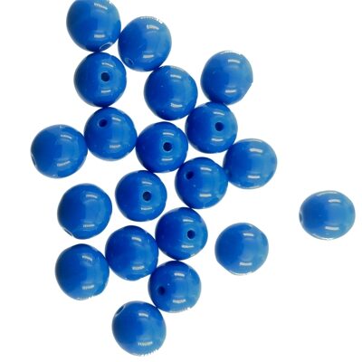 (Latviski) pērle apaļa 6mm (20gab) zila