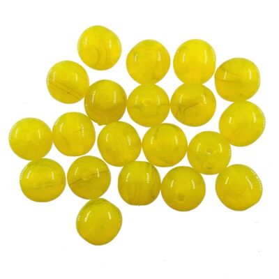 (Latviski) pērle apaļa 6mm (20gab) dzeltena "Opal Yellow"