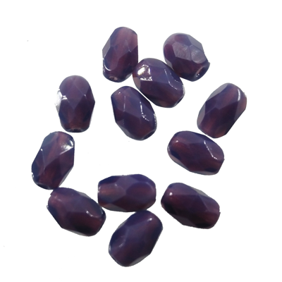 (Latviski) pērle ovāla ugunsslīpēta 7x5mm (12gab) opāla violeta