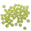 bead firepolished 4mm Olivine (50pcs) Czech - c202