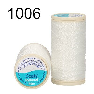 thread Nylbond 60m 100% bonded nylon Natural White - ccoat450506001006