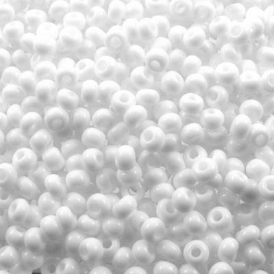 seed beads N8 Chalk White (25g) Czech - j373