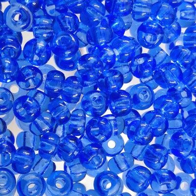 seed beads N6 light Sapphire transp. (25g) Czech - j375