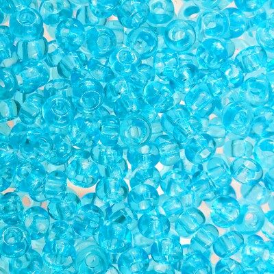 seed beads N7 light Aquamarine transp. (25g) Czech - j376