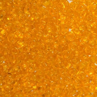 seed beads N8 light Orange transp. (25g) Czech - j386