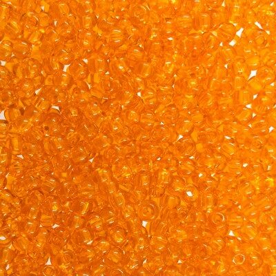 seed beads N9 Orange transp. (25g) Czech - j399