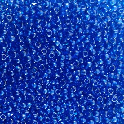 seed beads N11 Cobalt Blue transp. (25g) Czech - j398