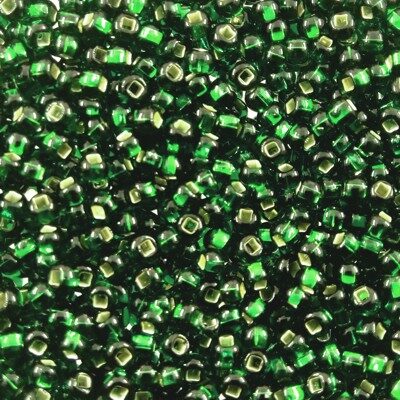 seed beads N10 Chrysolite silver lined (25g) Czech - j445