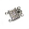 box clasp 1.45 cm silver plated - f1997