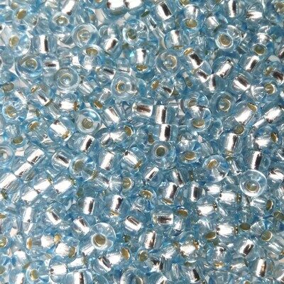 seed beads N8 Blue 1 dyed silver lined (25g) Czech - j491