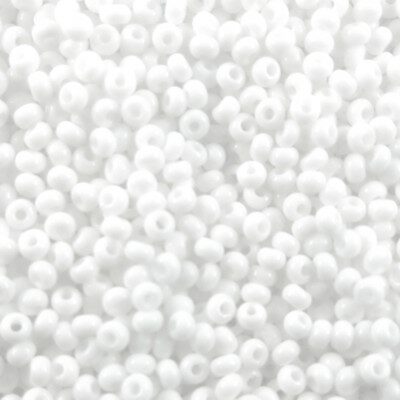seed beads N9 Chalk White (25g) Czech - j530