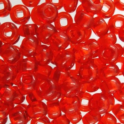 seed beads N3 light Siam Ruby transp. (25g) Czech - j559