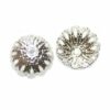 flower cap 12 mm silver plated - f2065