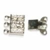 box clasp 1.45 cm silver plated - f2495