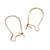 small ear wire 14mm gold plated - f2543