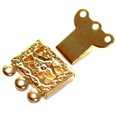 box clasp 1.45 cm gold plated - f3157