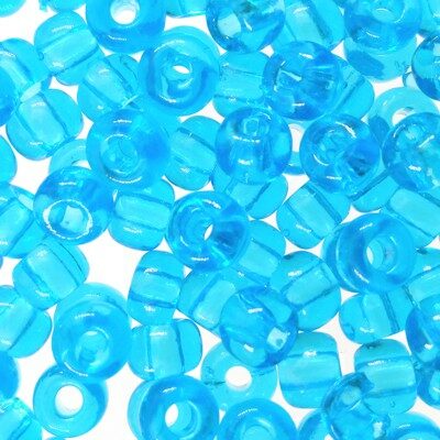seed beads N2 Capri Blue transp. (25g) Czech - j123