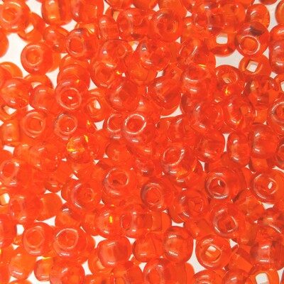seed beads N5 Light Red transp. (25g) Czech - j117