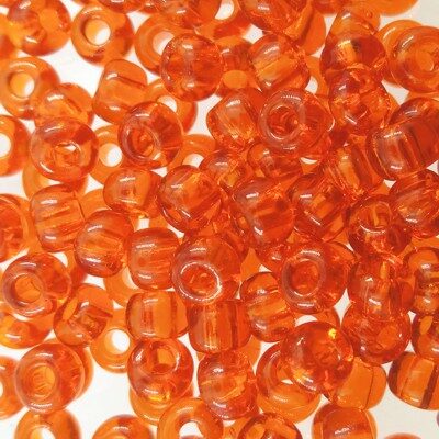 seed beads N3 orange transp. Hyacinth (25g) Czech - j138