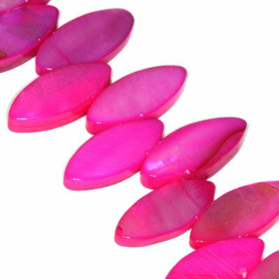 bead leaf 7x15mm pink (10pcs) - f4311