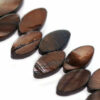 bead leaf 7x15mm black (10pcs) - f4315