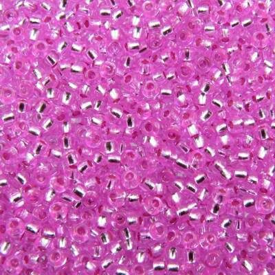 seed beads N10 Pink silver lined (25g) Czech - j873