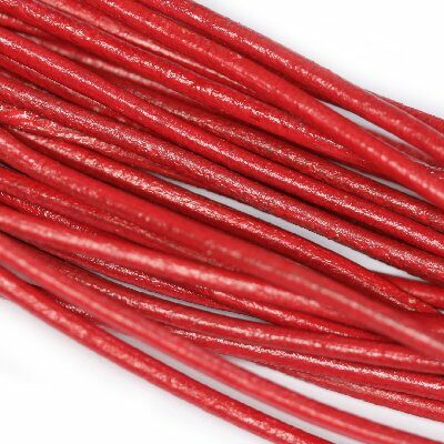 leather wire red 1.5mm (1meter) - f4727