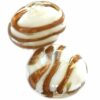 lampwork pill gold blast white 20 mm - f5017