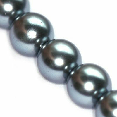 bead round 6mm graphite (20pcs) - f5088
