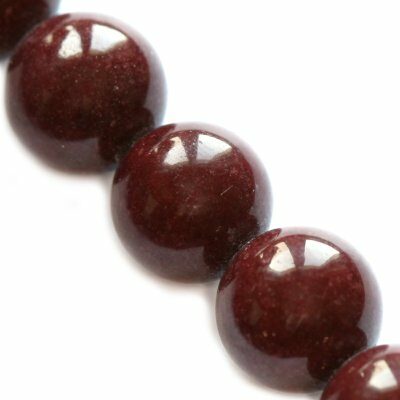 bead round 6mm Mountain Jade Chestnut (10pcs) - f5579
