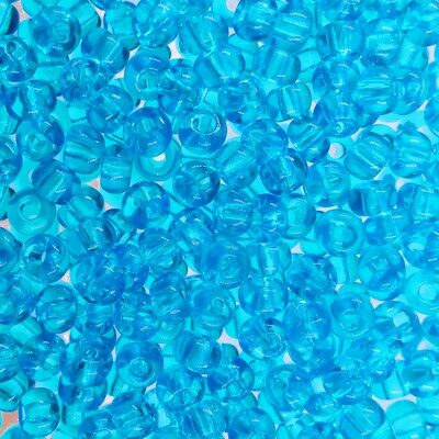 seed beads N6 Capri Blue transp. (25g) Czech - j071