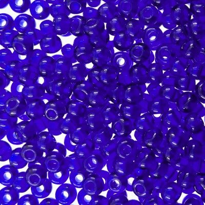 seed beads N6 Cobalt Blue transp. (25g) Czech - j057