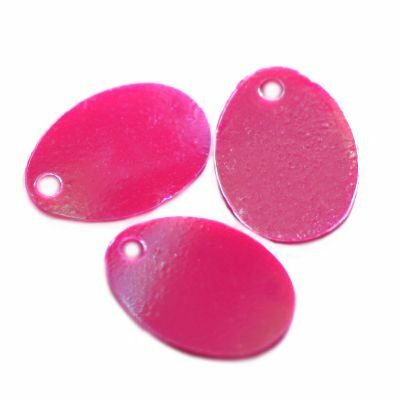 sequins tear drops 9x13mm pink cream-rainbow (10g; ~350pcs) - f7143