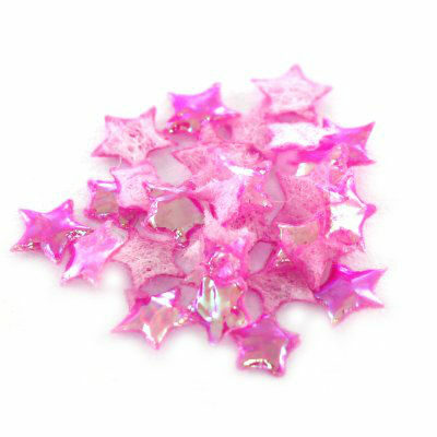 cloth stars 4mm pink (~250pcs) - fn174