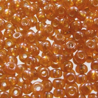 seed beads N6 Orange silver lined silky (25g) Czech - j1197