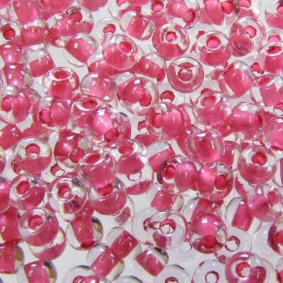 seed beads N6 Crystal Cranberry lined (25g) Czech - j1234
