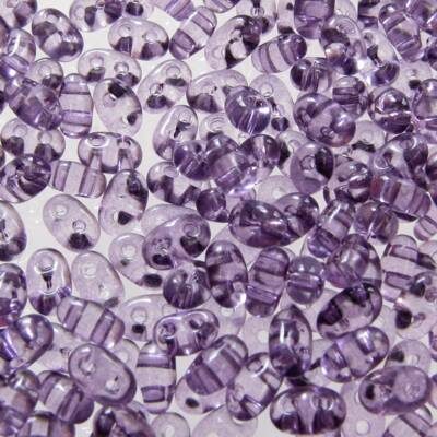 seed beads TWIN 2.5x5mm Dark Tanzanite solgel dyed (25g) Czech - j2067