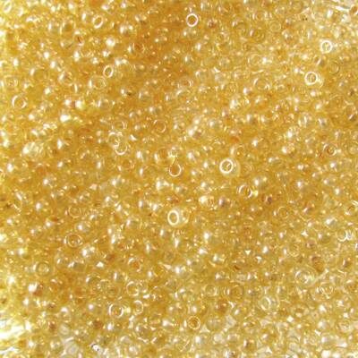 seed beads N10 Crystal Yellow lustered (25g) Czech - j1278