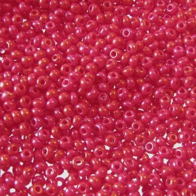 seed beads N10 Medium Red Rainbow (25g) Czech - j1262