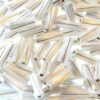 bugles 10x3.5mm Crystal AB silver lined (25g) Czech - j1258