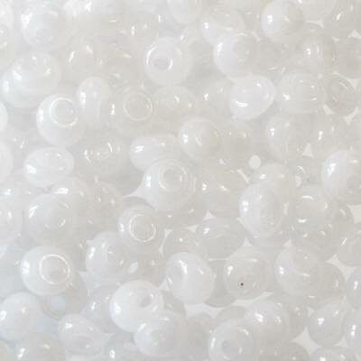 seed beads N5 White Alabaster eccentric (25g) Czech - j1303