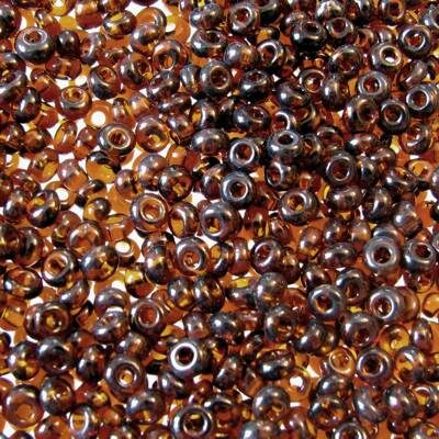 seed beads N8 Dark Topaz eccentric (25g) Czech - j1300