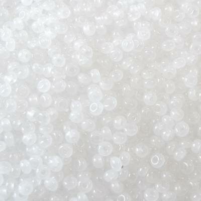 seed beads N9 White Alabaster (25g) Czech - j1298