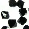 (Latviski) pērle konuss slīpēta 8mm (10gab) melna "Jet"